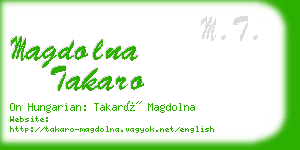 magdolna takaro business card